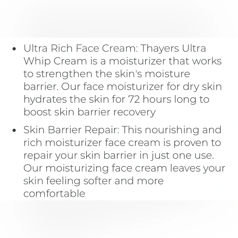 Thayers Face Care Barrier Bestie Ultra Whip Cream - 2 fl oz